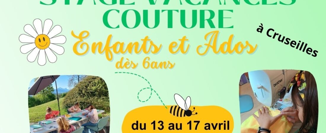 Stage Couture Vacances Printemps 2026
